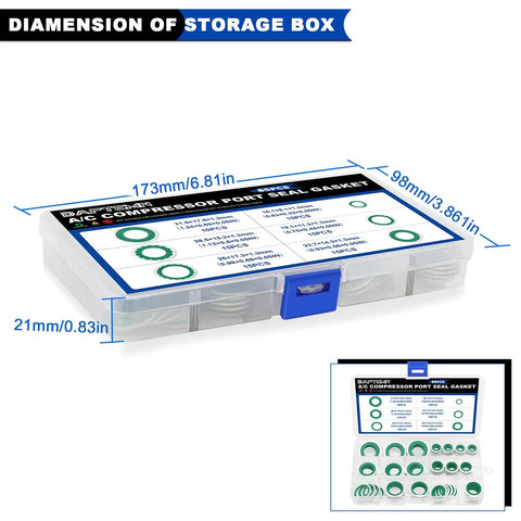 85 Piece Air Conditioning Compressor Bonded Seal Washers Set With 6 Sizes For AC System DIY Friendly Gasket Repairs ID 8mm to 17.5mm