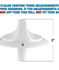 Beefed Up Lifetime Timer Knob Replacement For Frigidaire Dryers, Model 131873304, 1318733 And 131167804, 2-inch white knob