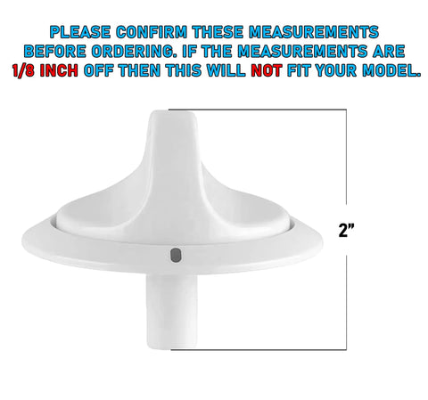 Beefed Up Lifetime Timer Knob Replacement For Frigidaire Dryers, Model 131873304, 1318733 And 131167804, 2-inch white knob