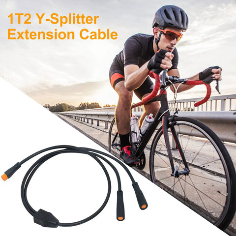 Y Splitter Extension Wire For Bike Headlight Gear Sensor And Brake Split Cable With Julet Type 3 Pin Connector 24 Inches Long Water Resistant 2 Pin 3 Pin 4 Pin 5 Pin Compatible With 36V E Bikes For Easy Hookups