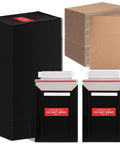 Trading Card Shipping Set With Self Adhesive Rigid Mailers And Cardboard Inserts 201 Pack Seven By Five Inch Envelopes Black
