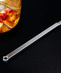 Carbide turning tool for acrylic/resin; 9-inch stainless steel, 90° head with square carbide tip.