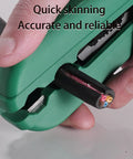 Heavy Duty Metal Wire Stripping Tool For Electricians And DIY Pros in hand, showing ergonomic grip and wire stripping action.