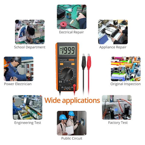 High Accuracy LCR Meter Digital Multimeter for Capacitance Resistance and Inductance with diverse application examples