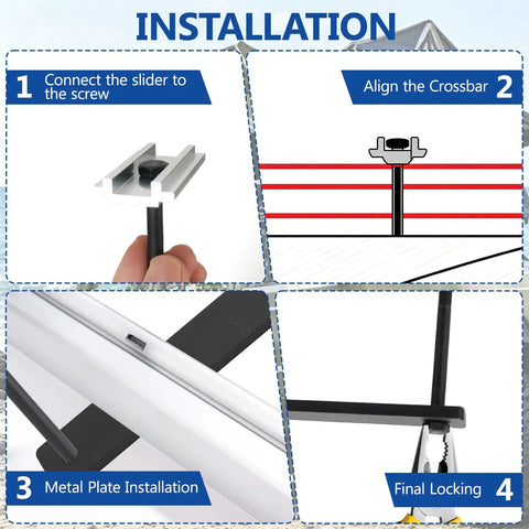 Heavy Duty Roof Tent Mounting Brackets Kit 28-Piece Hardware Set For Secure Rooftop Tent Installations, Rust Resistant, Durable Off Road Gear For Easy Mounting And Long Lasting Support installation steps for roof rack crossbar bracket