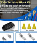 Dryer Terminal Block Kit With Brackets, Screws, Wires And Connectors Replacement AP30 Part To Fix Power Failures And Burning Smell In Your Dryer Plug And Play Easy Install And Long Lasting Electrical Upgrade, 279320 kit with wires and parts