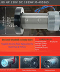 Built Tough Heavy Duty Treadmill DC Drive Motor With Flywheel, 2.80 HP Engine, side view showcasing sizing and design details.