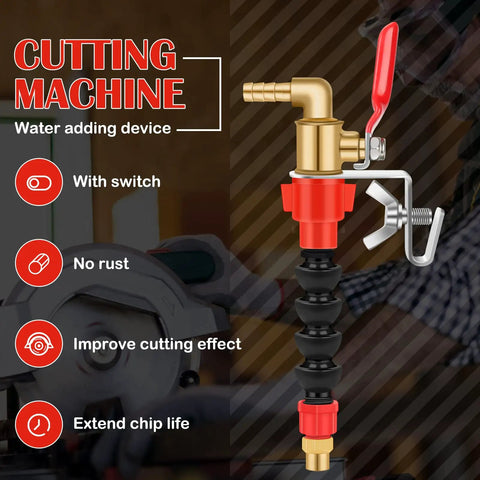 Dust Busting Water Spray Misting System For Cutting Machines And Angle Grinders Sprinkler Nozzle with switch and clamp