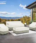 Outdoor Swivel Lounge Chair Cover 2 Pack Weatherproof Heavy Duty Fits 33W By 35D By 38 And A Half Inches High on patio furniture