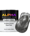 Pro Level SuperFlake Automotive Basecoat And Midcoat Paint One Gallon Container with crushed chrome color sample.