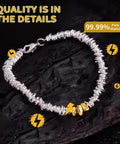 Anti Static Wristband For Women Minimalist Italian Inspired Bracelet That Eliminates Static From The Body on a dark backdrop