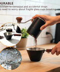 Stainless Steel Espresso Shot Cup with Built-In Scale for precise measuring under coffee grinder