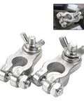Zinc Alloy Battery Terminal Ends With Wing Nut Connectors For Cars Trucks Vans RVs And Boats 1 Pair Marked P And N
