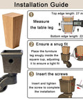 Installation guide for Set Of Four Antique Polished Square Tapered Cup Casters With Ultra Slick Rolling One Inch Wheels.
