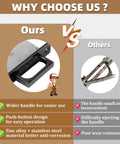 Comparison of 6 Inch Pocket Door Hardware Set Complete 304 Stainless Steel Kit with standard handle showing advantages.