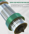 Badass 10 Ton Hydraulic Gear Puller Kit For Bearings Hubs Flanges Separators Uses Smooth Heavy Pump Actions To Help Mechanics Fix Cars Trucks Garage With 3 Jaw Options Handling Tight Spots For Jobs Quick Removal Repair Needs Anyplace. threaded steel hydraulic puller head with green protection ring