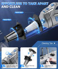 Cordless Handheld Vacuum With 16000 Pa Suction Rechargeable Portable Car And Home Cleaner showing filter removal steps