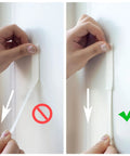 Correct and incorrect use of 180 Pairs Large Picture Hanging Strips Heavy Duty No Tools Needed Removable Hook And Loop Tape