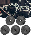 Five Pack Steel Servo Spur Gears With 24 Tooth Internal Spline And 0.8 Module For Precision Drive Systems, visible in machinery setup