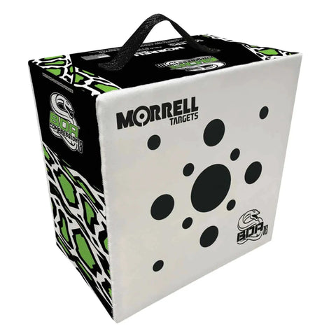 BOA Compression Archery Target For Compound Bows And Crossbows, 18 Inch Weatherproof Foam Block, white and black design