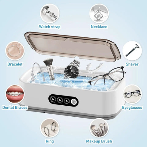 Ultrasonic Jewelry Cleaner With 360 Degree Cleaning In Minutes For Rings Glasses Watches Diamonds Gold And Silver Refreshing Like New