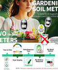 2-In-1 Soil Moisture Meter And PH Tester With Dual Screen For Plants And Lawn Care, No Guesswork Garden Check For Watering, Indoor Outdoor Farm Use Lavender Purple, battery-free handheld soil probe