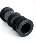Four Pack Replacement Swivel Patio Chair Seat Post Bushings For One Seven Eighth Inch Inside Diameter Tubes Black 30 927 Fits One Inch Post Durable Plastic Sleeve With Easy Install For Outdoor Patio Setup; close-up view of black plastic bushing with visible outer rings and hollow center.