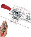 Silver Toggle Latch Clamp Set, U Bolt Toggle Latches, 360 Lb Holding Capacity, adjustable latch with dimensions and red handle