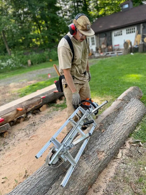 Portable Chainsaw Mill For Lumber And Slabs, Adjustable 14 Inch To 36 Inch Bar, 304 Stainless Steel And Aluminum Construction, Easy Milling Height And Width, Slab Thickness From 0.2 Inch To 11.81 Inch, Durable Home Workshop Tool