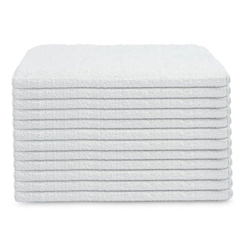 White 100 Percent Cotton Shop Towels Pack Of 12 27 By 54 Inches Rags In A Box Industrial Cleaning Towels For Auto Shops Garages