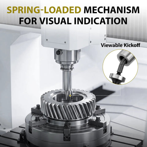 Double End Edge Finder With 0.200 Inch And 0.500 Inch Contact Tips For Precision Milling Setup A Handy Reliable Tool For Machinists To Fast Edge Locate During Milling Durable Easy To Use For Quick Calibrations In The Shop, spring-loaded edge finder on milling machine