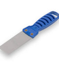 Top Pick Flexible 1.5 Inch Putty Knife Featuring A Grippy Molded Plastic Handle For Drywall Patching And Paint Scraping Handles Heavy Duty Jobs Like A Champ For Weekend Warriors with blue handle.