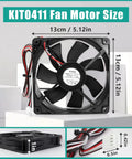 Pellet Grill Induction Fan Motor Replacement 11925SA 12R BU For D2 Pro 575 780 And Ironwood 650 885, black, 13cm size