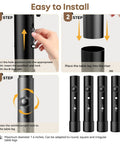 Installation steps for Four Pack Legit Heavy Duty Table Leg Extenders Adjustable Risers for Folding Tables.