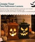 Top Tier 10 Pack Halloween Acrylic Router Template Kit Features Killer Ghost Bat Spider And Witch Hat Patterns Built For Hassle Free DIY Woodworking Stencils And Seasonal Crafts, carved wooden lanterns with spooky designs.