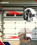 2 Pack 8.5 Foot Galvanized Steel Garage Door Lift Cable For 7 Foot Torsion Spring, close-up of cables and drum mechanism