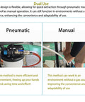 Dual-use 6.5L Oil Extractor Pneumatic And Manual Fluid Change Pump with hoses for vacuum and manual operation demonstration.