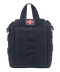 Compact Empty First Aid Pouch For Outdoor Adventures With MOLLE Webbing Black Emergency Gear Organizer Grab And Go Trauma Bag Weather Ready