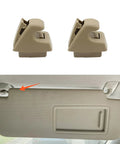 Image of 2 Pack Sun Visor Clips For Cars And Trucks, Durable ABS Visor Retainer Clips, Sun Visor Support Bracket Hanger For Chevy Silverado 1500 Tahoe GMC Sierra 1500 Beige Car Interior Accessories installed on car visor.