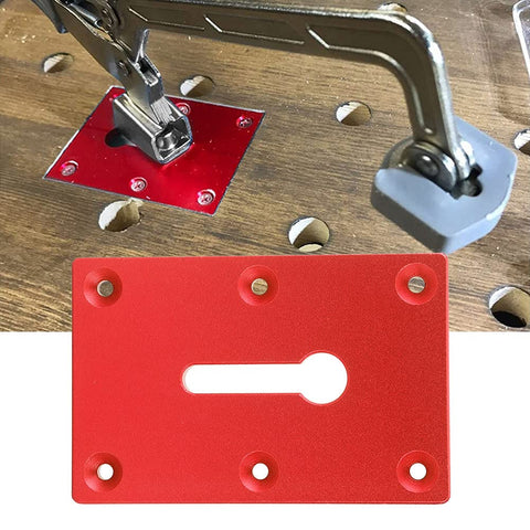 Locking Pliers Mounting Plate For Secure Workholding On Your Workbench Heavy Duty Aluminum 6061 Alloy Vise Jig In Red