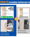 Comparison showing invisible clean view versus exposed view for Twenty Pack One Eighth Inch Swageless Invisible Cable Railing Kit.