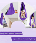 Kids Sensory Swing For Indoor And Outdoor Use Elastic Soft Fabric Therapy Swing For Autism ADHD And Asperger Cozy Cuddle