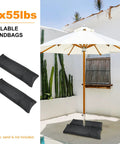 Heavy Duty Sandbags For Outdoor Umbrella Base Set Of 2, Weatherproof Sunshade Weights For Cantilever Patio Umbrellas, up to 55 lbs