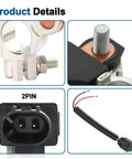 Premium Heavy Duty Battery Current Sensor Replaces 4692269AI 2-pin connection with durable clamp and wire harness for Chrysler Jeep Dodge.