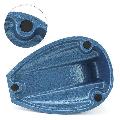 Underside of Double Non Slip Micrometer Stand With Painted Cast Iron Base, showing anti slip pads and texture, 2 Pack
