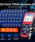 2in1 MX Sensor TPMS Tire Sensor Bulk Pack Of 20 DIY Ready And Programmable With TPMS Tools TS408S TS501 Pro TS508WF MK808S