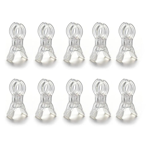 Premium Ten Pack Of Heavy Duty Spring Clips Measuring 3.5 Inches Featuring Transparent Plastic Build for balloon arch displays.