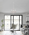 Plug In Mini Crystal Chandelier For Girls Room White And Pink With Sparkling Crystal Drops 3 Light Hanging Lamp For Bedroom Dimmable