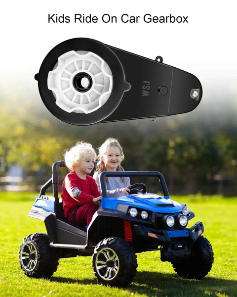 High Speed 24V Kids Ride On Gearbox RS550 40000RPM Motor Upgrade with toy car and children outdoors