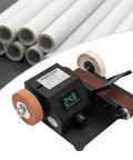 96 Watt 7 Speed Mini Belt Sander Bench Grinder And Polisher Featuring Dual Coarse Fine Wheels for precision tasks.